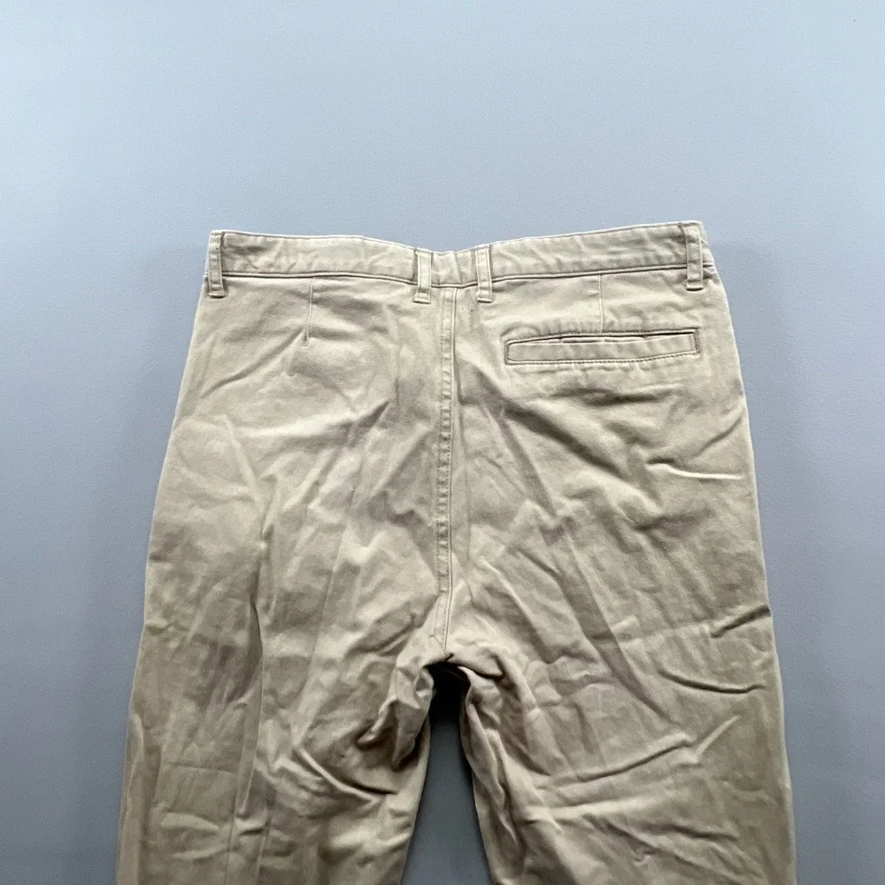 Old Navy Straight Built In Flex Uniform Pants Boys 16 Beige Cotton Flat Front